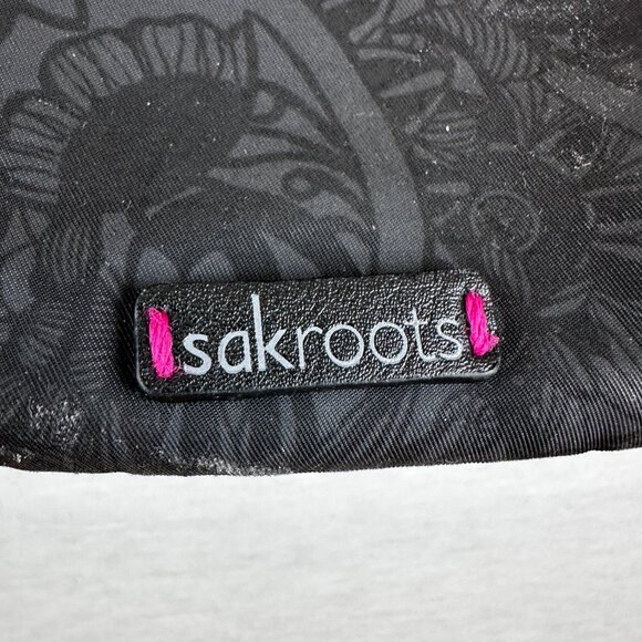 SAKROOTS SHOULDER BAG WITH ADJUSTABLE CROSSBODY STRAP, BLACK BLACK FLORAL - Picture 4 of 9